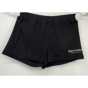 Juicy Couture Womens Black Sleepwear shorts SZ M  leg print‎ Juicy Decor Backend